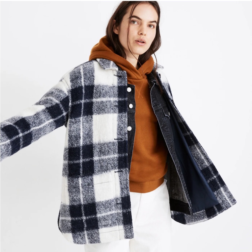 Madewell Walton Shirt-Jacket in Colleton Plaid Size Small